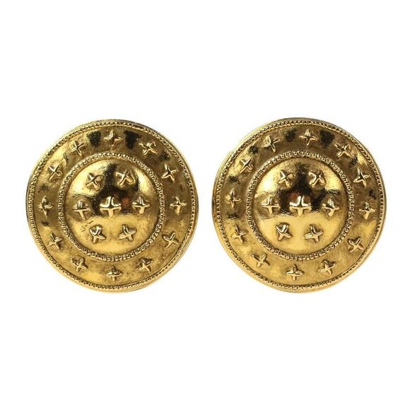 Pre Loved chanel Women metallic | gold Earrings - Picture 1 of 8